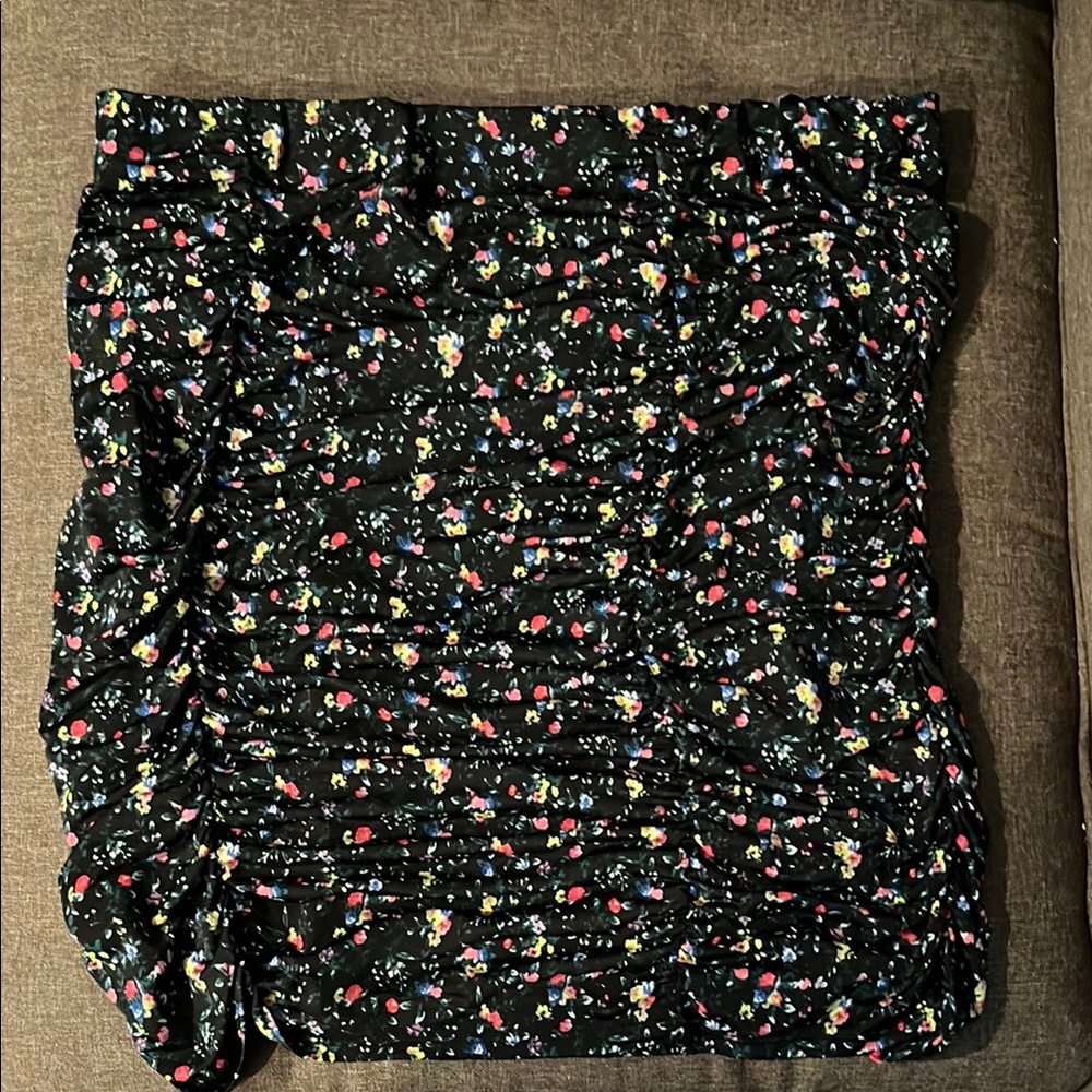 Floral Black Skirt
